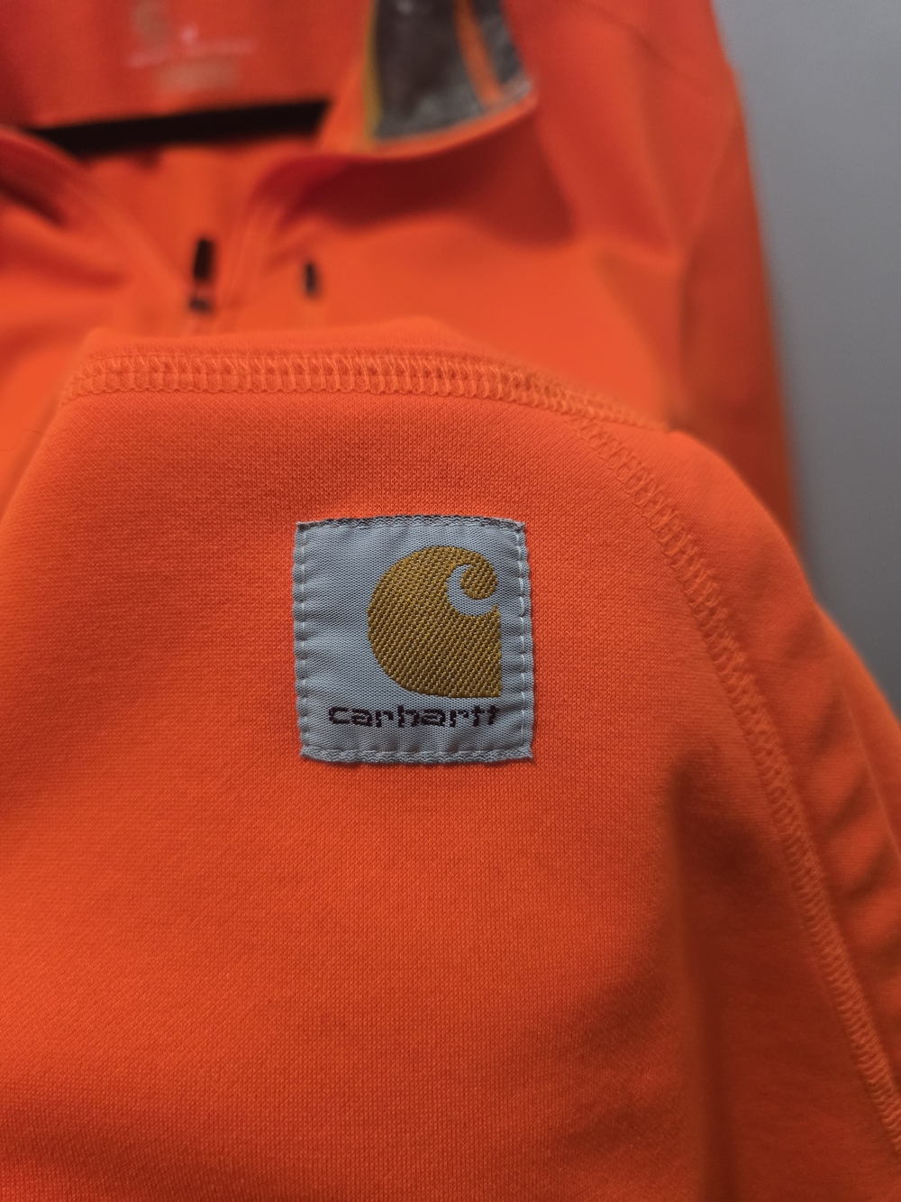 ​Carhartt Force 1/4 Zip Hunting Pullover - Blaze Orange - Picture 4 of 12